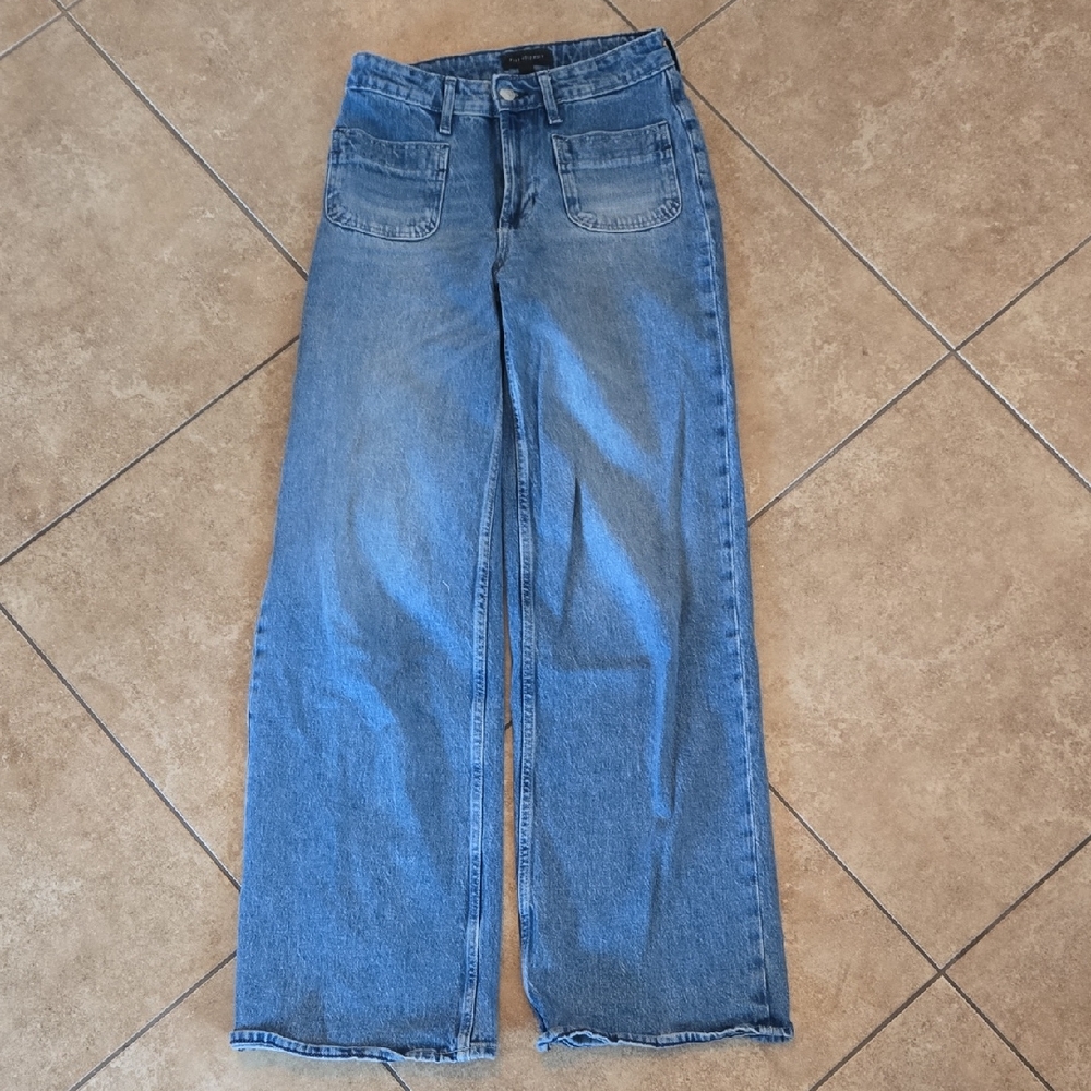 Stylish Blue Wide Leg Women's Jeans